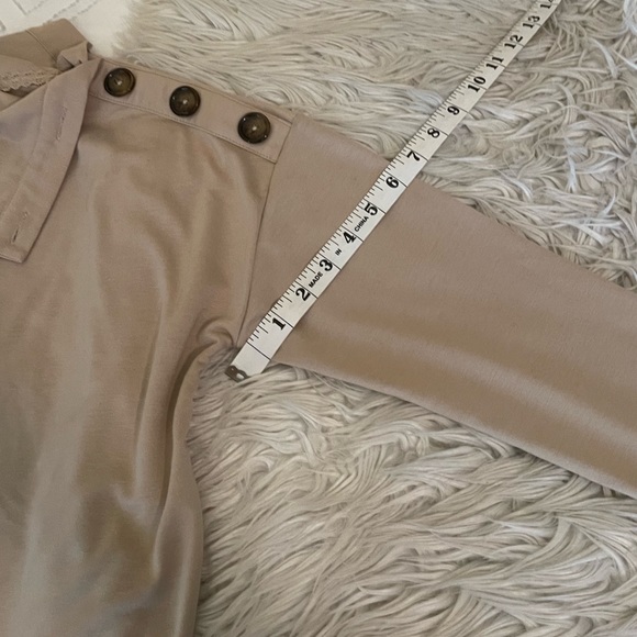 Tan | Cowl Neck Top - Picture 9 of 11